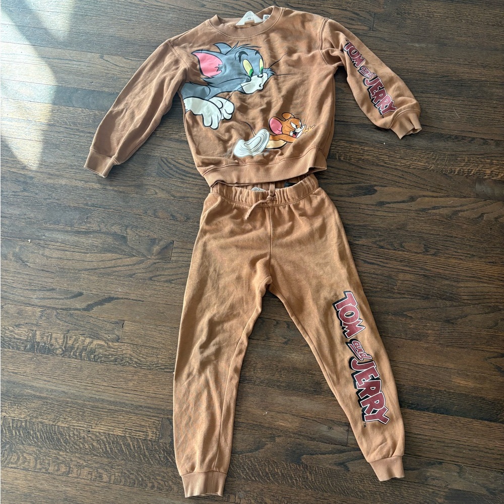H&M Kids Brown Tom and Jerry Sweatpants & Joggers Set